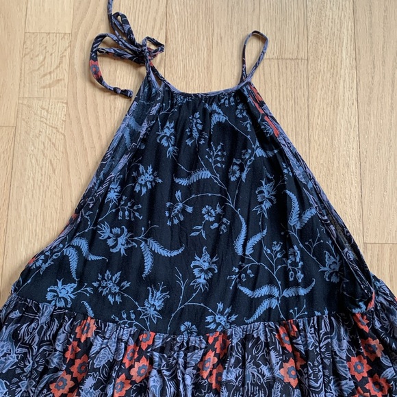 Free People Intimately Wildest Dreams Floral Shoulder Tie Mini Dress Whimsigoth - Picture 6 of 9